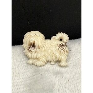 Vintage Celluloid Brooch Dog Puppy Czech Plastic